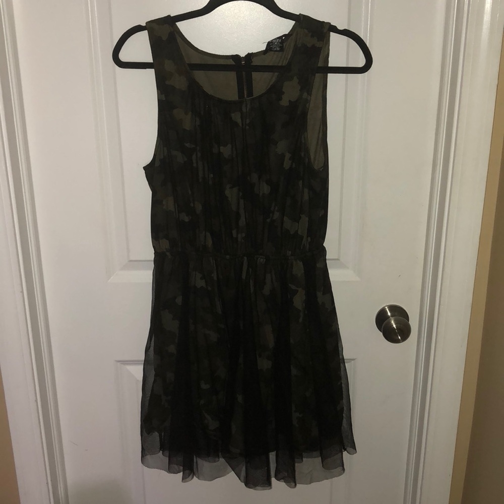Camoflauge And Tulle Dress